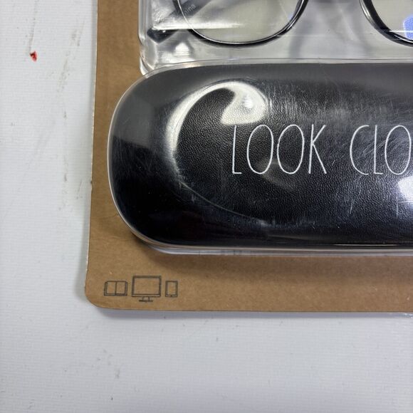 Rae Dunn  2 Pair Blue Light Blocking Reading Glasses & 1 Case  ~ Brown & Clear - Picture 6 of 13